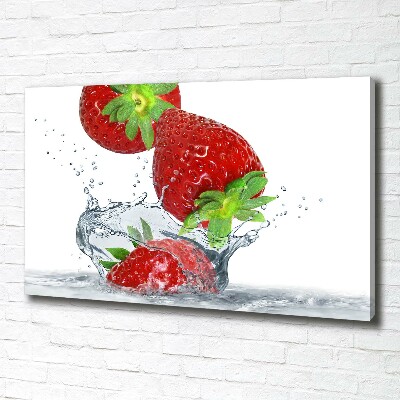 Quadro stampa su tela Fragole e acqua