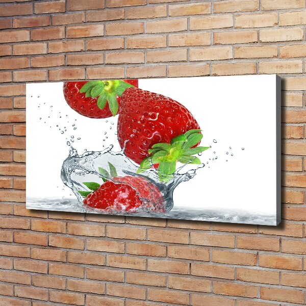 Quadro stampa su tela Fragole e acqua