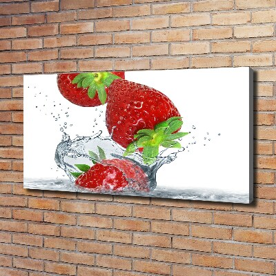 Quadro stampa su tela Fragole e acqua