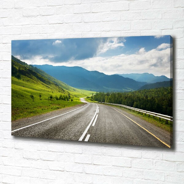 Foto quadro su tela Strada di montagna