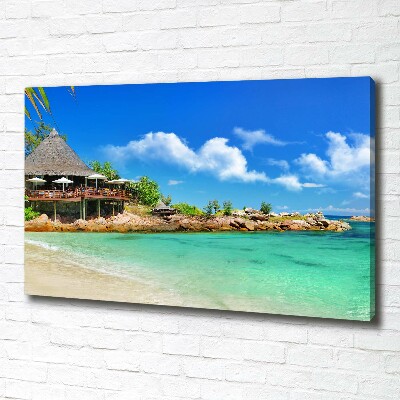 Quadro stampa su tela Spiaggia delle Seychelles