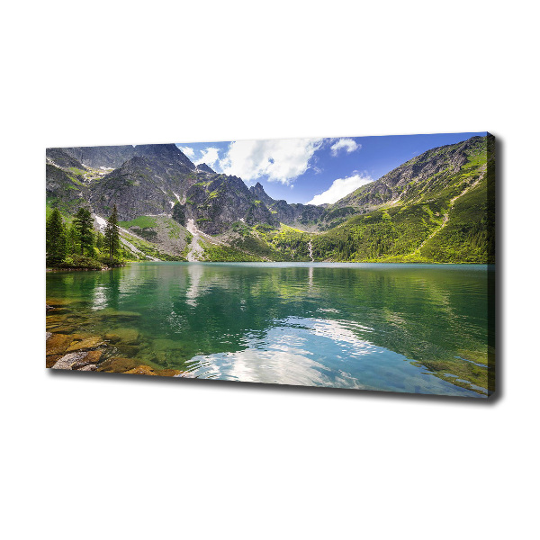 Quadro su tela L'occhio del mare dei Monti Tatra