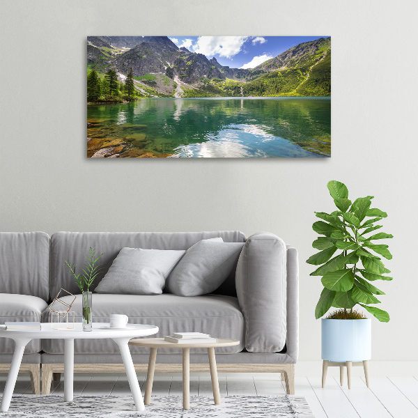 Quadro su tela L'occhio del mare dei Monti Tatra