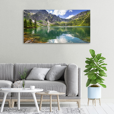Quadro su tela L'occhio del mare dei Monti Tatra