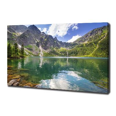 Quadro su tela L'occhio del mare dei Monti Tatra