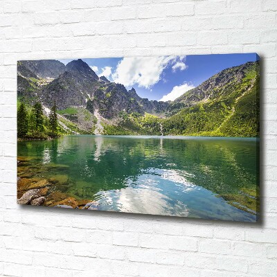 Quadro su tela L'occhio del mare dei Monti Tatra