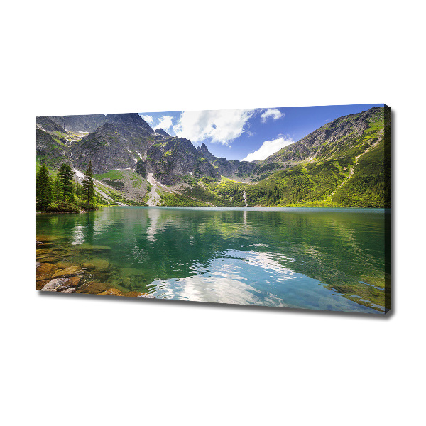 Quadro su tela L'occhio del mare dei Monti Tatra