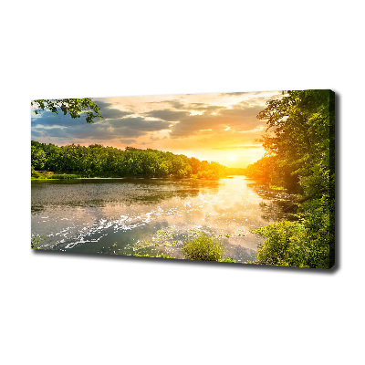 Quadro stampa su tela Crepuscolo sul fiume
