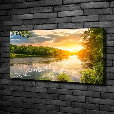 Quadro stampa su tela Crepuscolo sul fiume