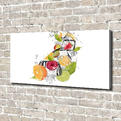 Foto quadro su tela Frutta con ghiaccio