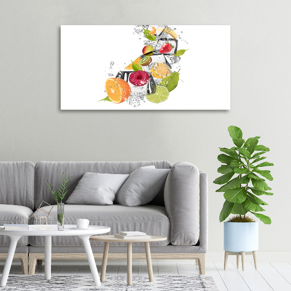 Foto quadro su tela Frutta con ghiaccio