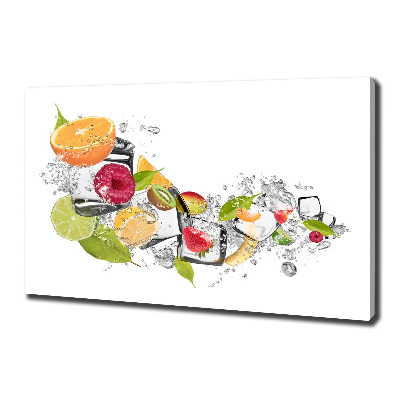 Foto quadro su tela Frutta con ghiaccio