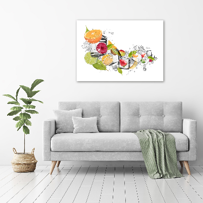 Foto quadro su tela Frutta con ghiaccio