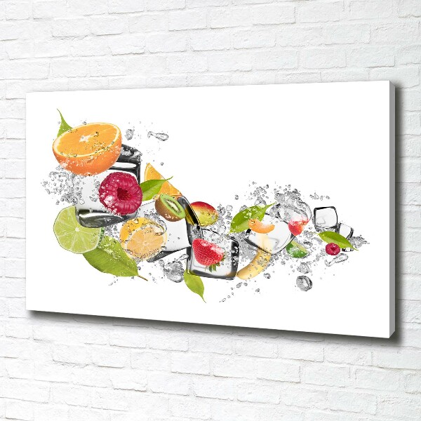 Foto quadro su tela Frutta con ghiaccio