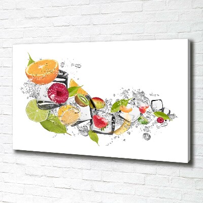 Foto quadro su tela Frutta con ghiaccio