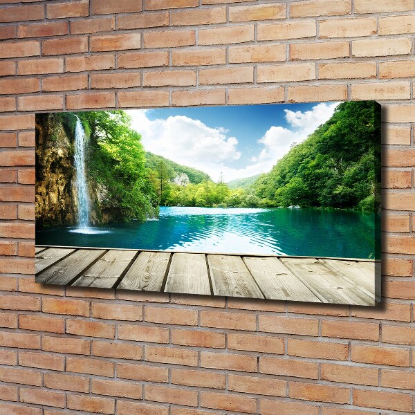 Foto quadro su tela Cascata nella foresta