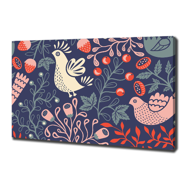 Quadro stampa su tela Piante di gufo gallina