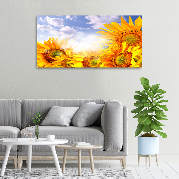 Quadro stampa su tela Girasoli