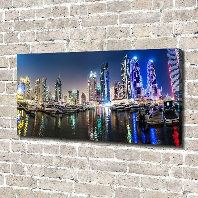 Quadro stampa su tela Dubai di notte