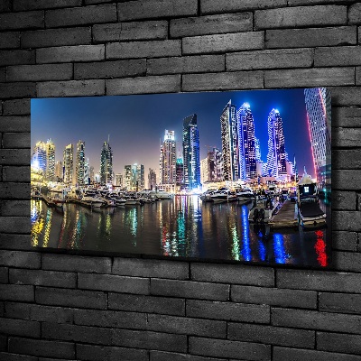 Quadro stampa su tela Dubai di notte