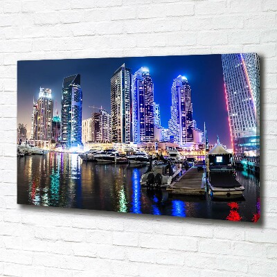 Quadro stampa su tela Dubai di notte