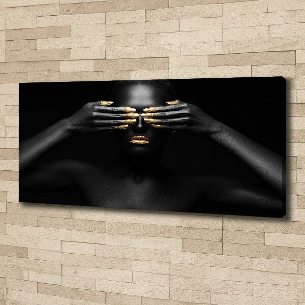 Quadro stampa su tela Donna in nero