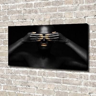 Quadro stampa su tela Donna in nero