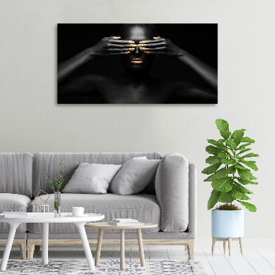 Quadro stampa su tela Donna in nero