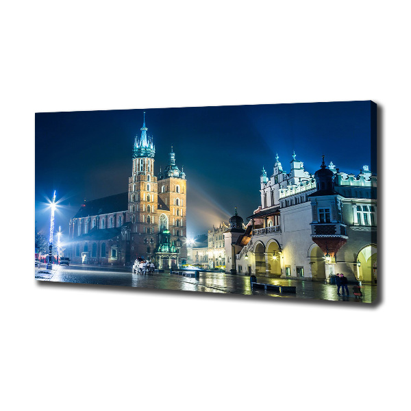 Foto quadro su tela Cracovia di notte