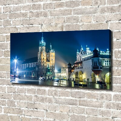 Foto quadro su tela Cracovia di notte