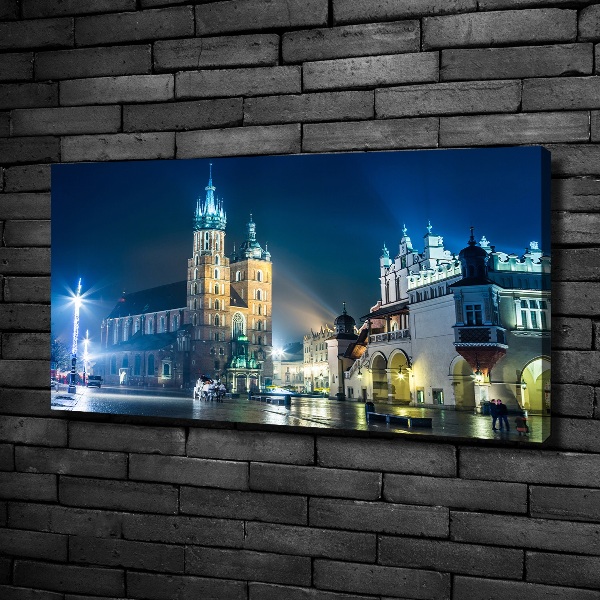 Foto quadro su tela Cracovia di notte