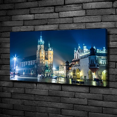 Foto quadro su tela Cracovia di notte