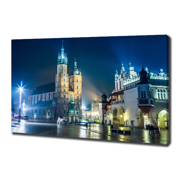 Foto quadro su tela Cracovia di notte