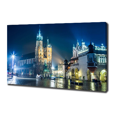 Foto quadro su tela Cracovia di notte