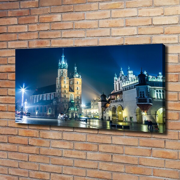 Foto quadro su tela Cracovia di notte