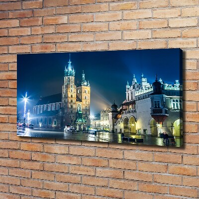 Foto quadro su tela Cracovia di notte