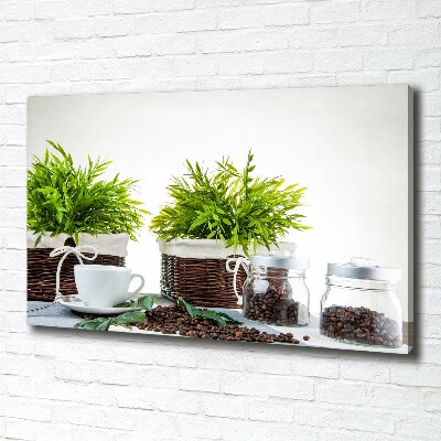 Foto quadro su tela Tema della caffetteria