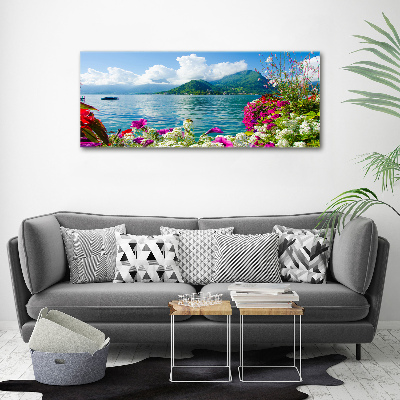 Quadro su tela Fiori in riva al lago