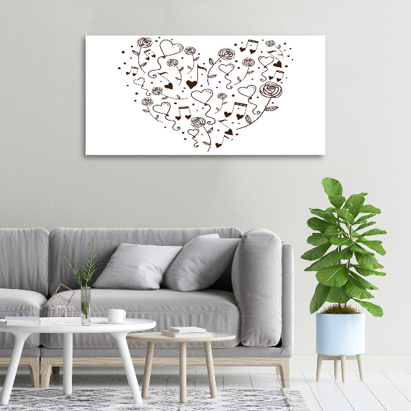 Quadro su tela Cuore