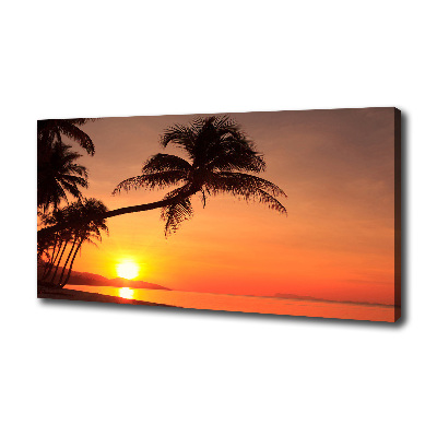 Foto quadro su tela Spiaggia al tramonto