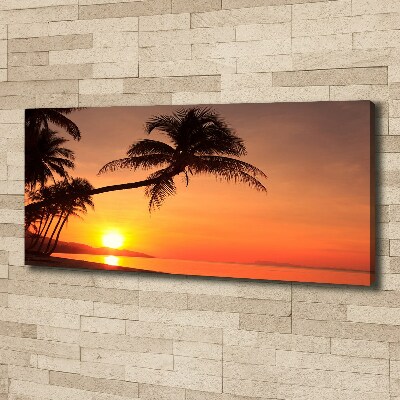 Foto quadro su tela Spiaggia al tramonto