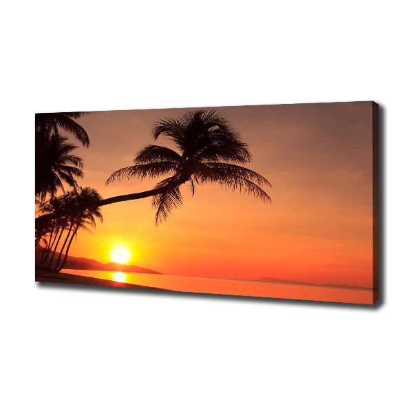 Foto quadro su tela Spiaggia al tramonto