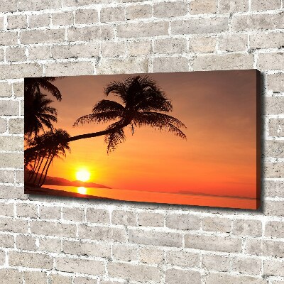 Foto quadro su tela Spiaggia al tramonto