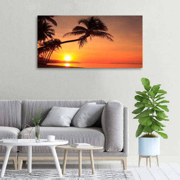 Foto quadro su tela Spiaggia al tramonto