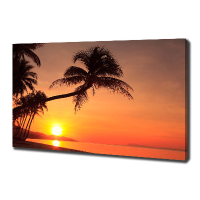 Foto quadro su tela Spiaggia al tramonto