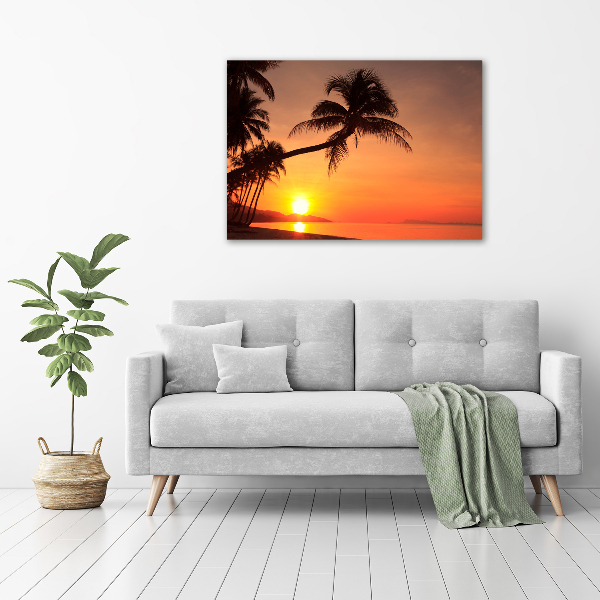 Foto quadro su tela Spiaggia al tramonto