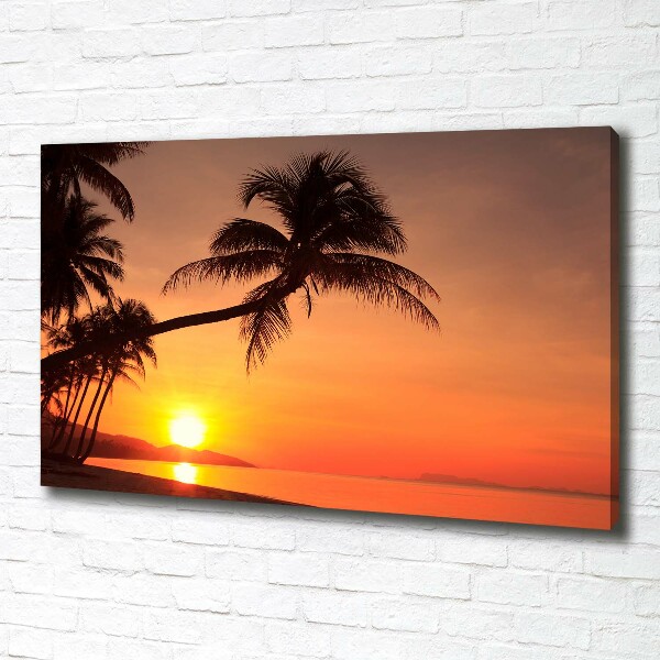 Foto quadro su tela Spiaggia al tramonto