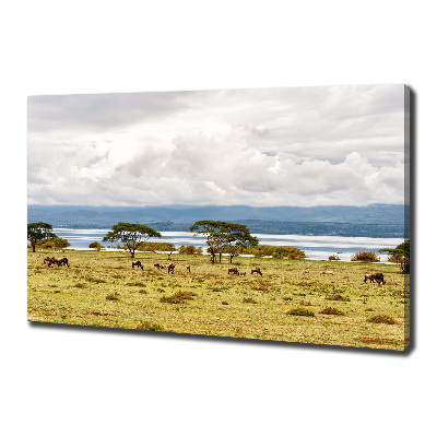 Quadro stampa su tela Lago Naivasha