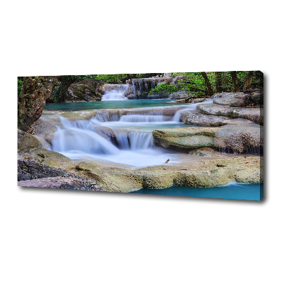Quadro su tela Cascata nella foresta