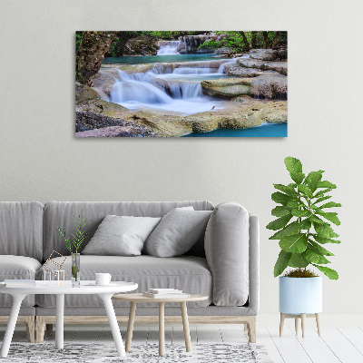 Quadro su tela Cascata nella foresta